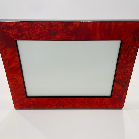 Tizo Made in Italy Composition Tortoise Picture Frame Stamp Gilt Embossed Verso - Picture 5 of 9